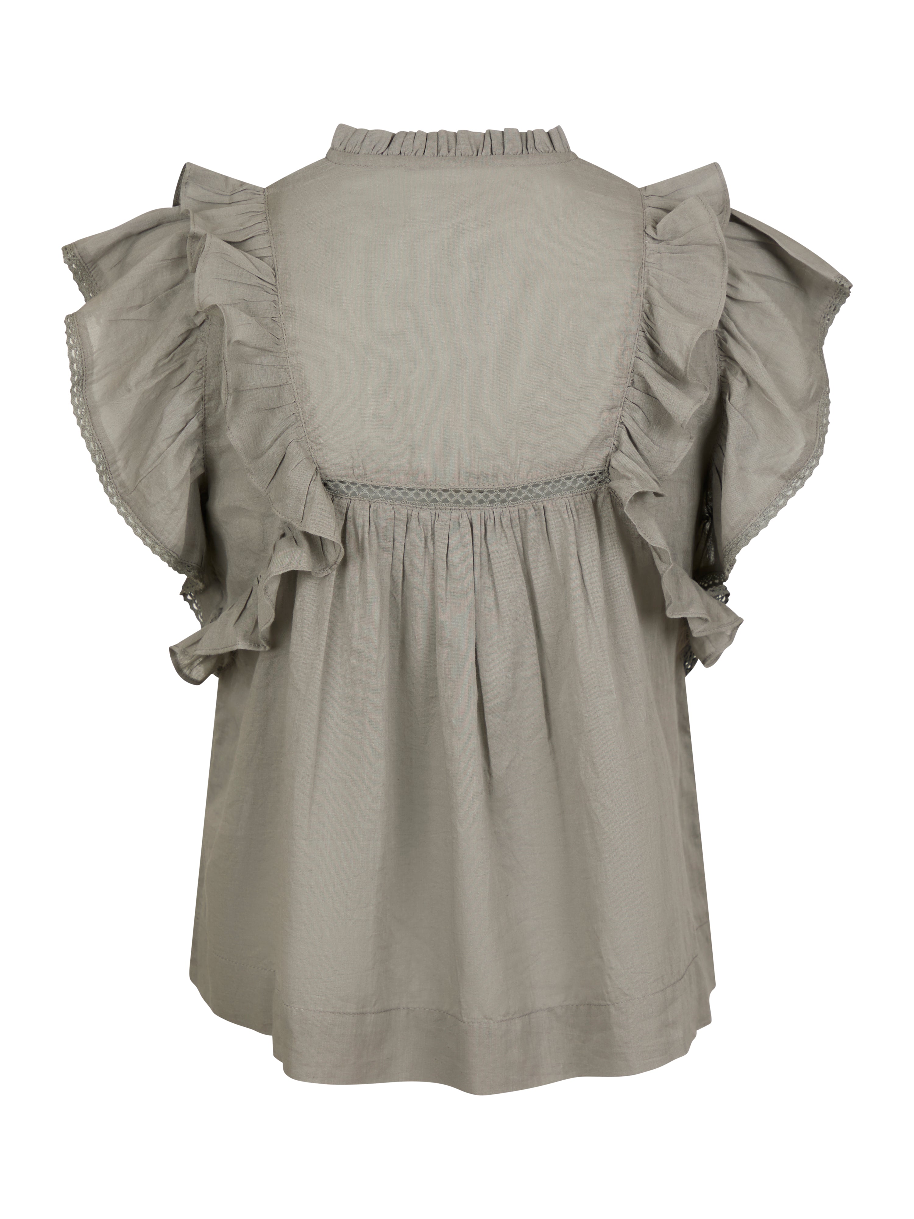 Mable Voile top - Smoke Green